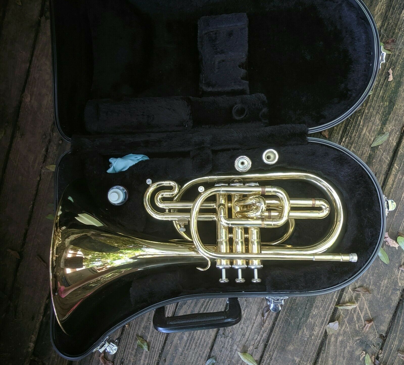 Reduced! Gold Lacquered Jupiter F Marching Mellophone Model 450