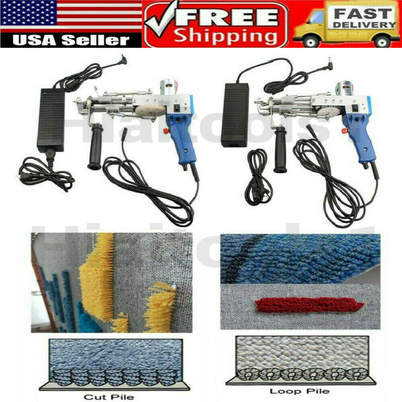 Electric Carpet Hand Tufting Gun Cut Pile Or Loop Pile Weaving Flocking Machines